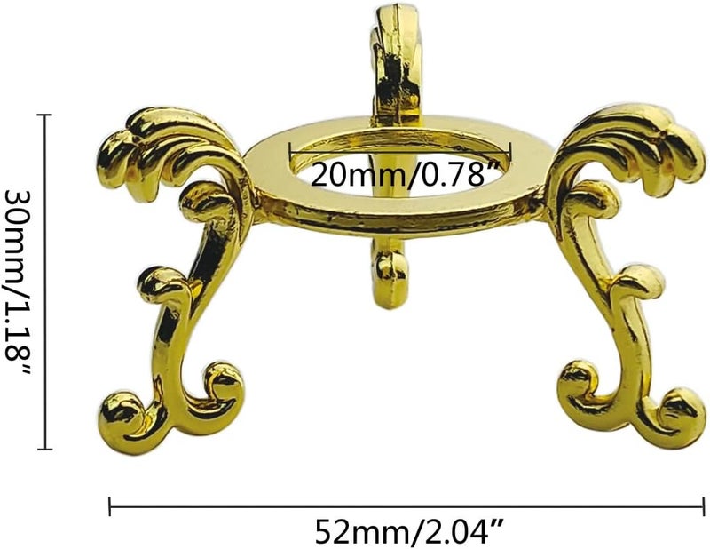 OmyLens 10Pcs Gold Crystal Ball Stand for Displaying Crystal Glass and Natural Rocks, Sphere Display Holder, for 40mm-80mm Sphere or Stone - Image 2